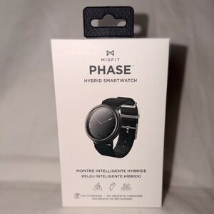 Misfit Phase Hybrid Smartwatch – Black & Silver – New in Box